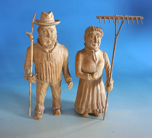 Figur volkskunst bauern paar - bauern,
