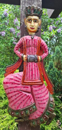 Holz figur wand relief - figur, musiker
