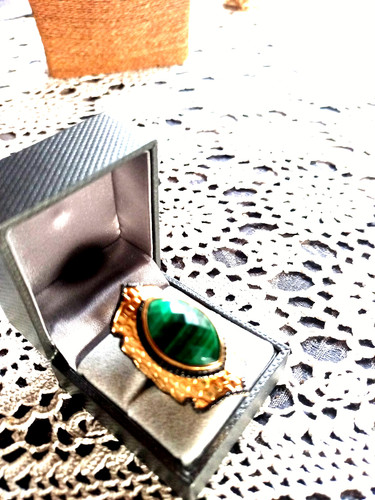 Toller malachitring 17 sehr - g.,