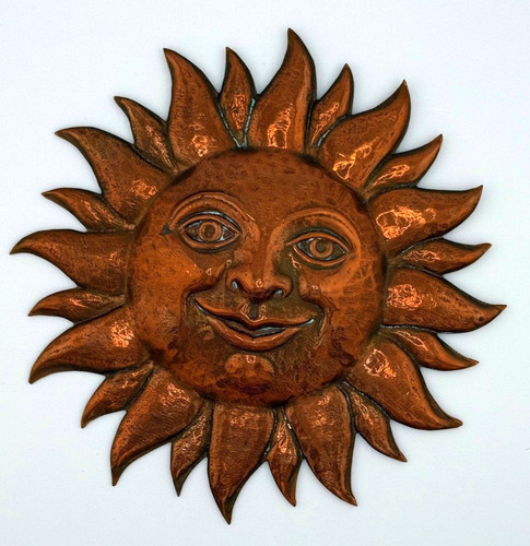Sonne aus kupfer wandschmuck - sonne,