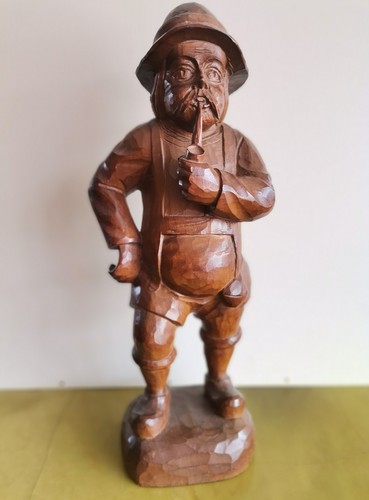 Holzfigur bauer mit - mit, lederhosen