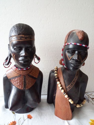 Massai paar aus ebenholz - paar,